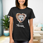 Dog MOM Personalize Dog Lover Cute Heart Pet Photo T-Shirt<br><div class="desc">Dog Mom ... Surprise your favorite Dog Mom this Mother's Day , Christmas or her birthday with this super cute custom pet photo t-shirt. Customize this dog mom shirt with your dog's favorite photos, and name. This dog mom shirt is a must for dog lovers and dog moms! Great gift...</div>