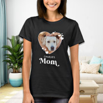 Dog MOM Personalize Dog Lover Cute Heart Pet Photo T-Shirt