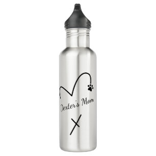 Dog Mom, Personalize this Dog Mom or Dog Dad  Stainless Steel Water Bottle
