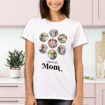 Dog MOM Personalized Dog Lover Pet Photo Collage T-Shirt<br><div class="desc">Dog Mom ... Surprise your favorite Dog Mom this Mother's Day , Christmas or her birthday with this super cute custom pet photo t-shirt. Customize this dog mom shirt with your dog's favorite photos, and name. This dog mom shirt is a must for dog lovers and dog moms! Great gift...</div>