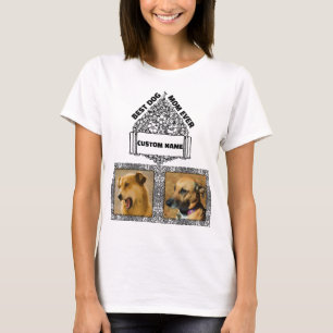 Dog MOM Personalized Dog Lover Pet Photo Collage T-Shirt