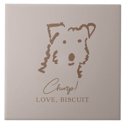 Dog Mom Personalized Fox Terrier Home Decor Tile