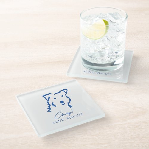 Dog Mom Personalized Glass Coaster Gift