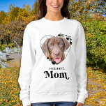 Dog MOM Personalized Heart Dog Lover Pet Photo Sweatshirt<br><div class="desc">Dog Mom ... Surprise your favorite Dog Mom this Mother's Day , Christmas or her birthday with this super cute custom pet photo t-shirt. Customize this dog mom shirt with your dog's favorite photos, and name. This dog mom shirt is a must for dog lovers and dog moms! Great gift...</div>