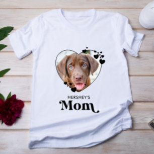 Dog MOM Personalized Heart Dog Lover Pet Photo T-Shirt