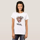 Dog MOM Personalized Heart Dog Lover Pet Photo T-Shirt (Front Full)