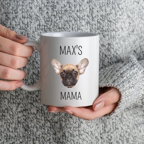 Dog Mom Personalized Name Face Mama Mothers Day Mug