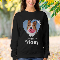 Dog MOM Personalized Pet Photo Heart Dog Lover Sweatshirt