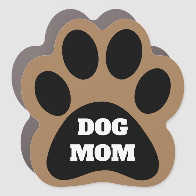 DOG MOM Pet Car Magnet (Front)