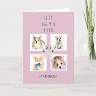 Dog Mom photo college   mothers day Holiday Card