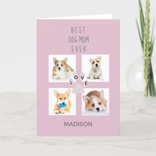 Dog Mom photo college  mothers day Holiday Card