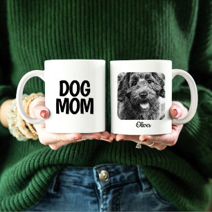 Dog Mom Photo Mug with Dogs Name
