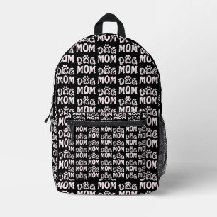 Dog Mom Printed Backpack