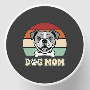 Dog Mom Retro Bulldog Vector Mini Candle Favors