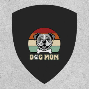 Dog Mom Retro Bulldog Vector Patch