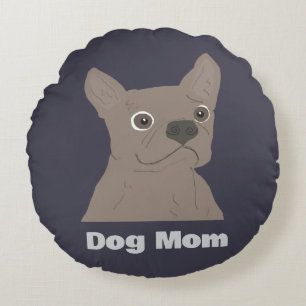 Dog Mom Round Pillow