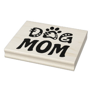 Dog Mom Rubber Stamp