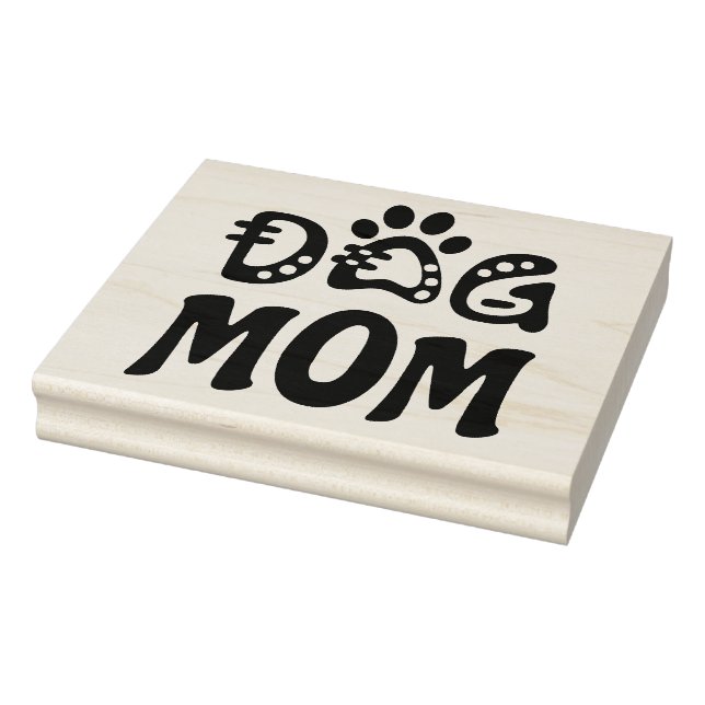 Dog Mom Rubber Stamp (Stamp)