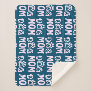 Dog Mom Sherpa Blanket