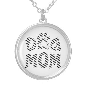 Dog Mom Silver Plated Necklace