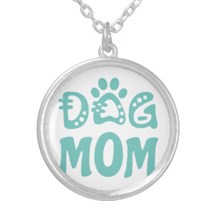 Dog Mom Silver Plated Necklace