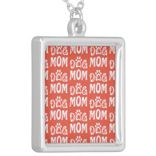 Dog Mom Silver Plated Necklace