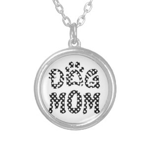 Dog Mom Silver Plated Necklace
