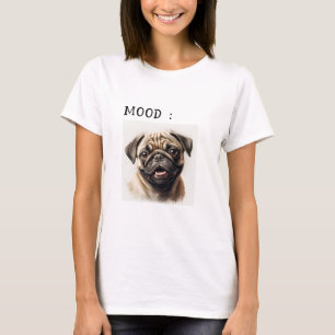 Dog Mom   Simple Cute Retro Script Pet Owner  T-Shirt