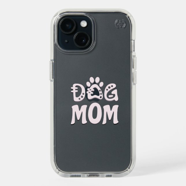Dog Mom Speck iPhone Case (Front (Black))