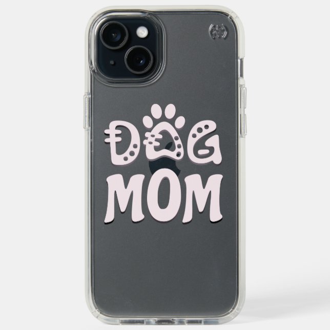 Dog Mom Speck iPhone Case (Front (Black))