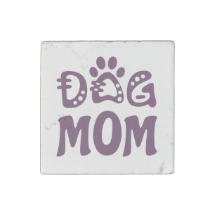 Dog Mom Stone Magnet