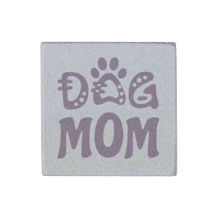 Dog Mom Stone Magnet