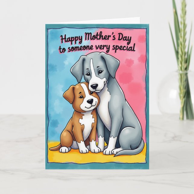 Dog Mom Sweet Mothers Day Card (Front)