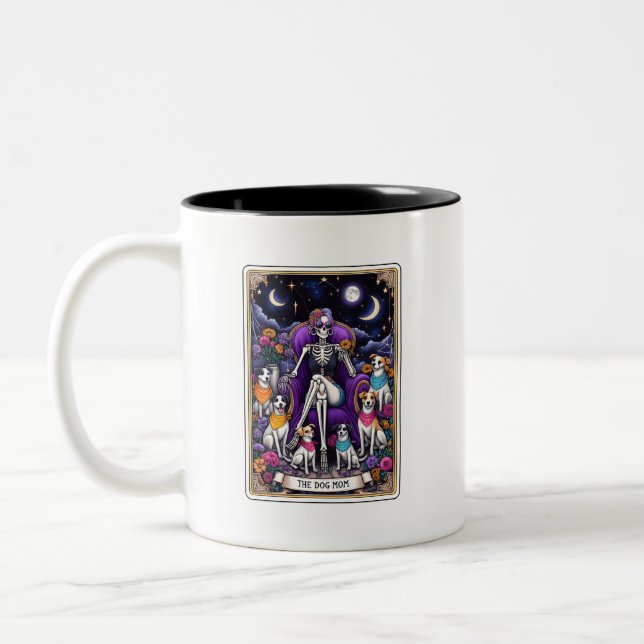 Dog Mom Tarot Card Coffee Mug (Left)