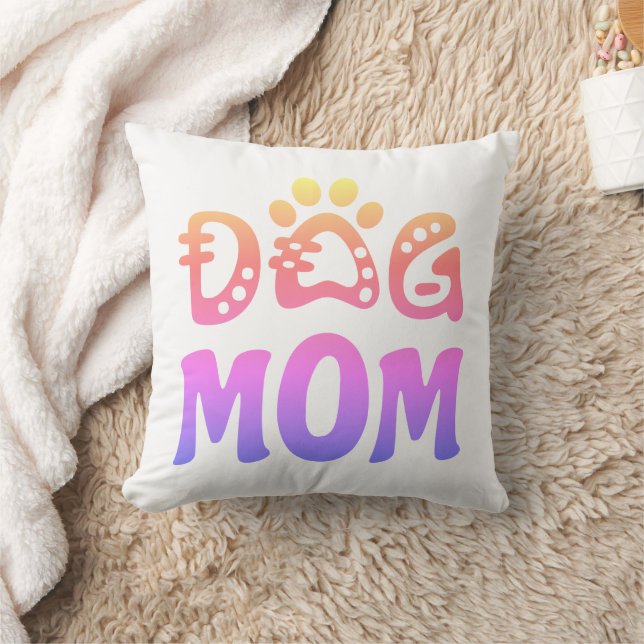 Dog Mom Throw Pillow (Blanket)