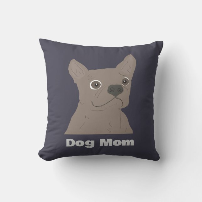 Dog Mom Throw Pillow (Front)