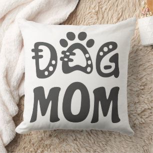 Dog Mom Throw Pillow