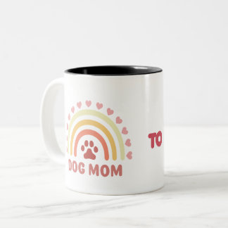 Dog Mom to Human Mom Two-Tone Coffee Mug