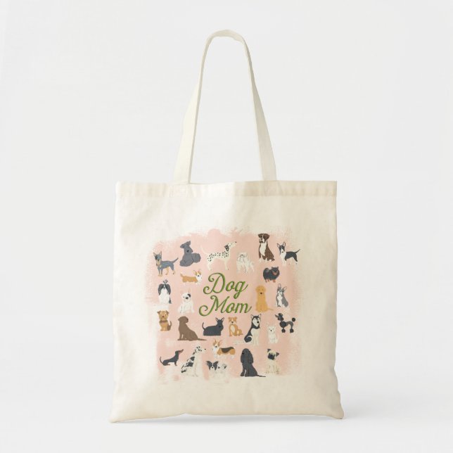 Dog Mom Tote Bag (Front)