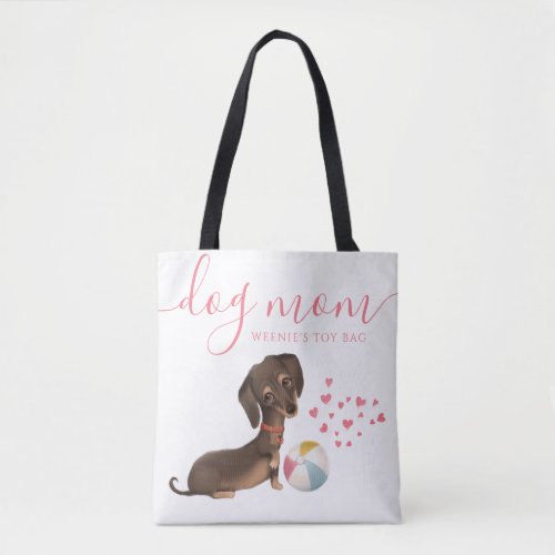 Dog Mom Toy Tote Bag
