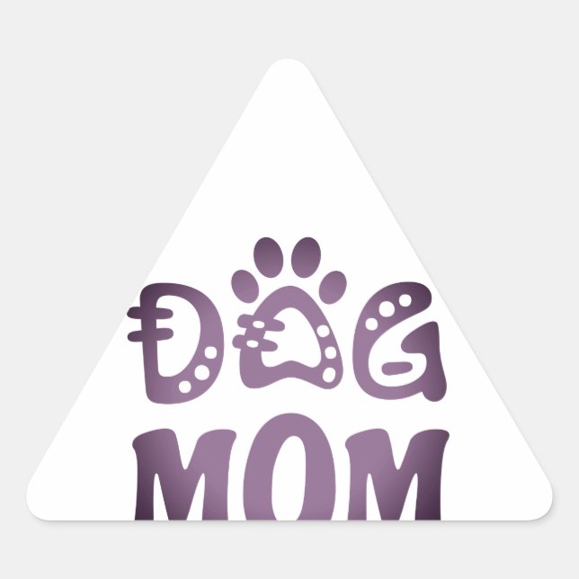 Dog Mom Triangle Sticker (Front)