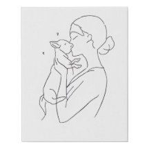 Dog Mom Wall Art Print Minimalist Pet Lover