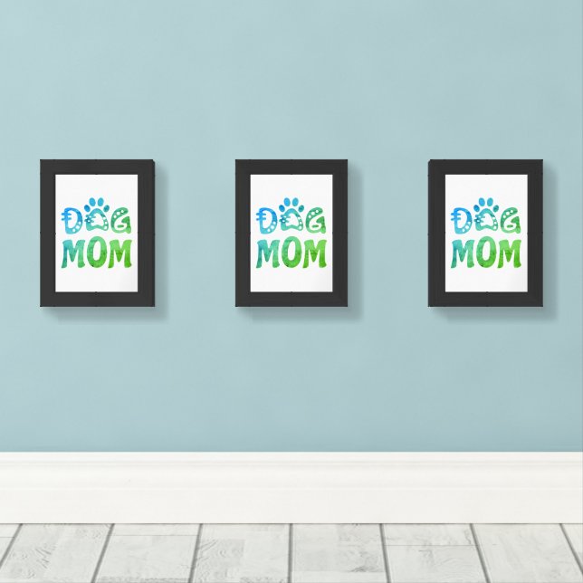 Dog Mom Wall Art Sets (Wood Floor)