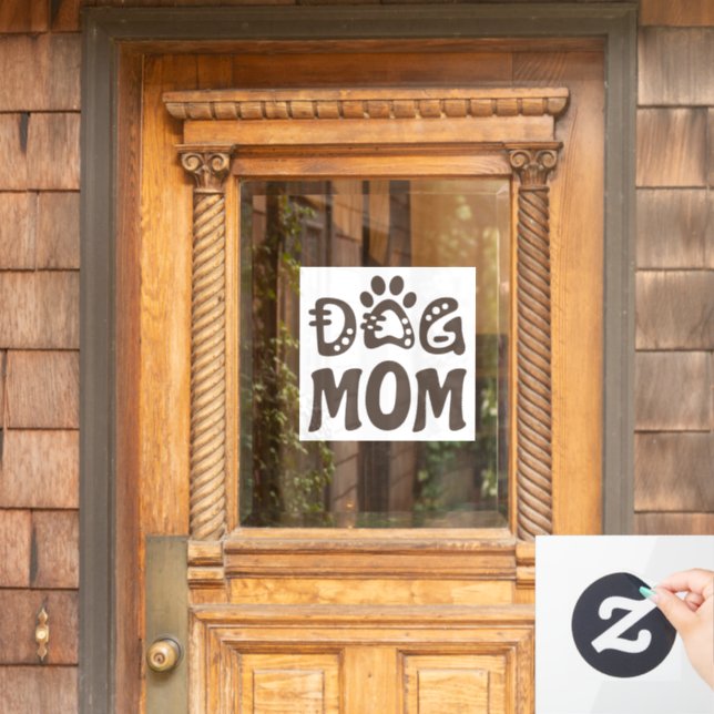 Dog Mom Window Cling (Home Door)