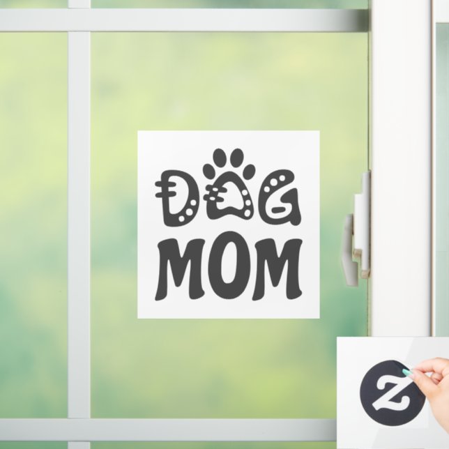 Dog Mom Window Cling (Home)