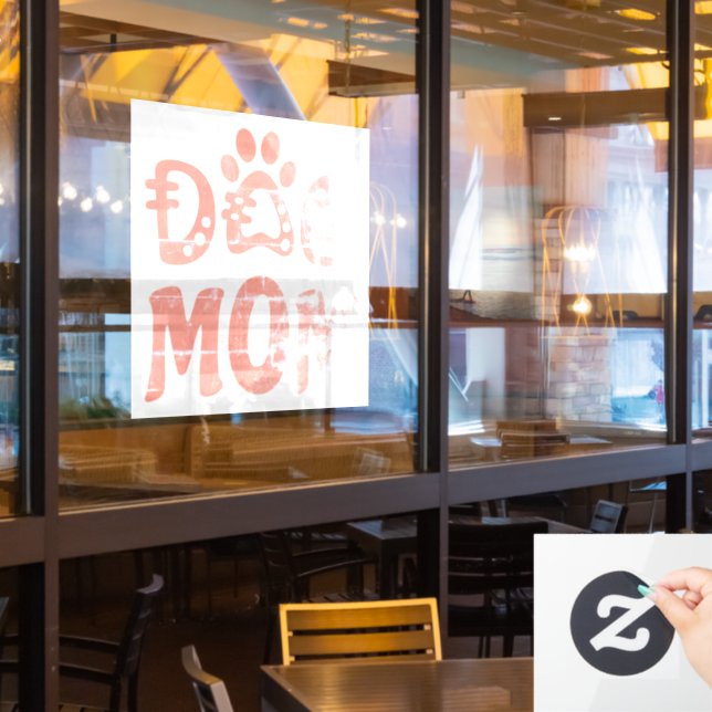 Dog Mom Window Cling (Restaurant Window)