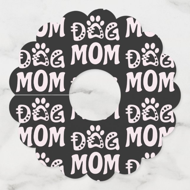 Dog Mom Wine Glass Tag (Front)