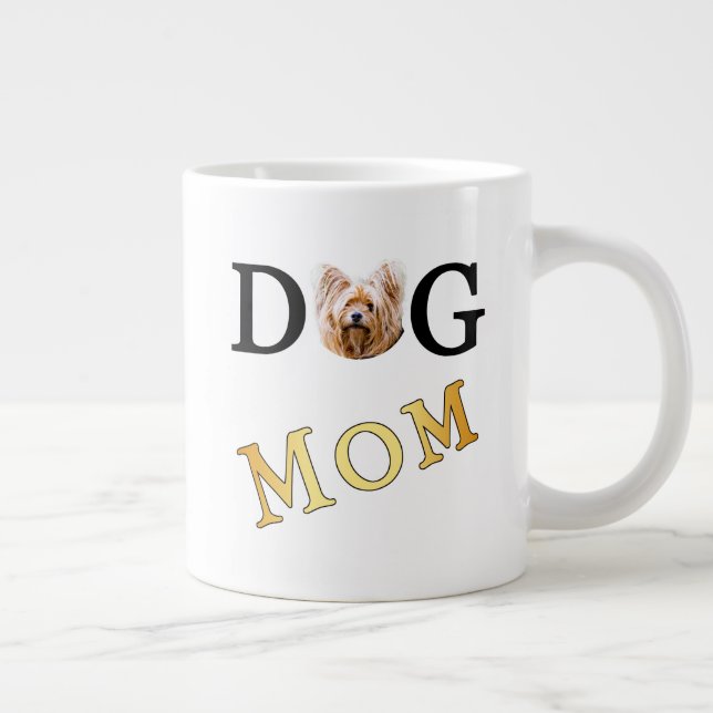 Dog Mom Yorkie Owners Giant Coffee Mug (Right)