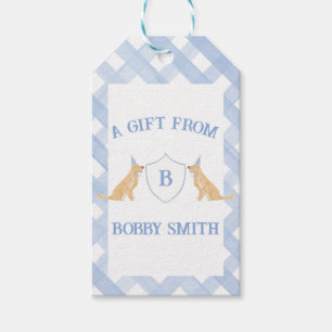 Dog Monogram Gift Tag