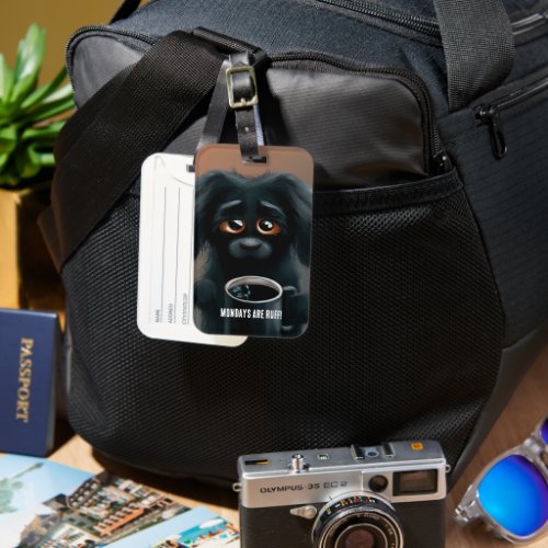 Dog Monster Mondays Are RUFF Personalized Text Luggage Tag